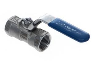 Ридан BVS-R 082X4604R — Шаровый кран резьбовой DN25 PN63, с рукояткой, корпус — коррозионностойкая сталь, шар — коррозионностойкая сталь AISI316; уплотнение по шару R-PTFE (15% C)