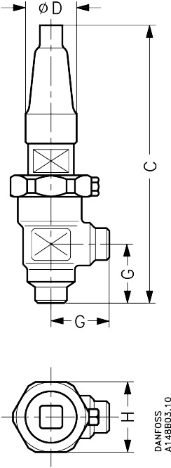 SVA-S 10 A ANG CAP Запорный клапан