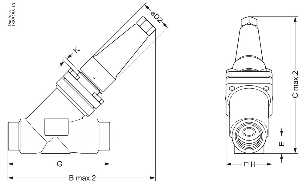 SVA-S 15 A STR CAP Запорный клапан